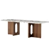 Audo Copenhagen Androgyne lounge table, walnut - Calacatta Viola marble