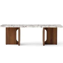 Audo Copenhagen Androgyne lounge table, walnut - Calacatta Viola marble