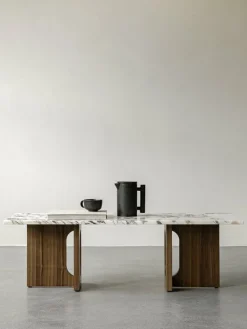 Audo Copenhagen Androgyne lounge table, walnut - Calacatta Viola marble