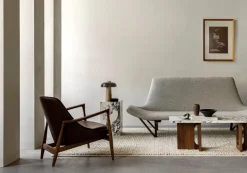 Audo Copenhagen Androgyne lounge table, walnut - Calacatta Viola marble