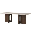 Audo Copenhagen Androgyne lounge table, dark oak - Kunis Breccia stone