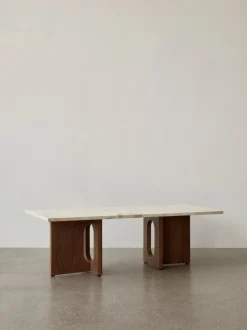 Audo Copenhagen Androgyne lounge table, dark oak - Kunis Breccia stone