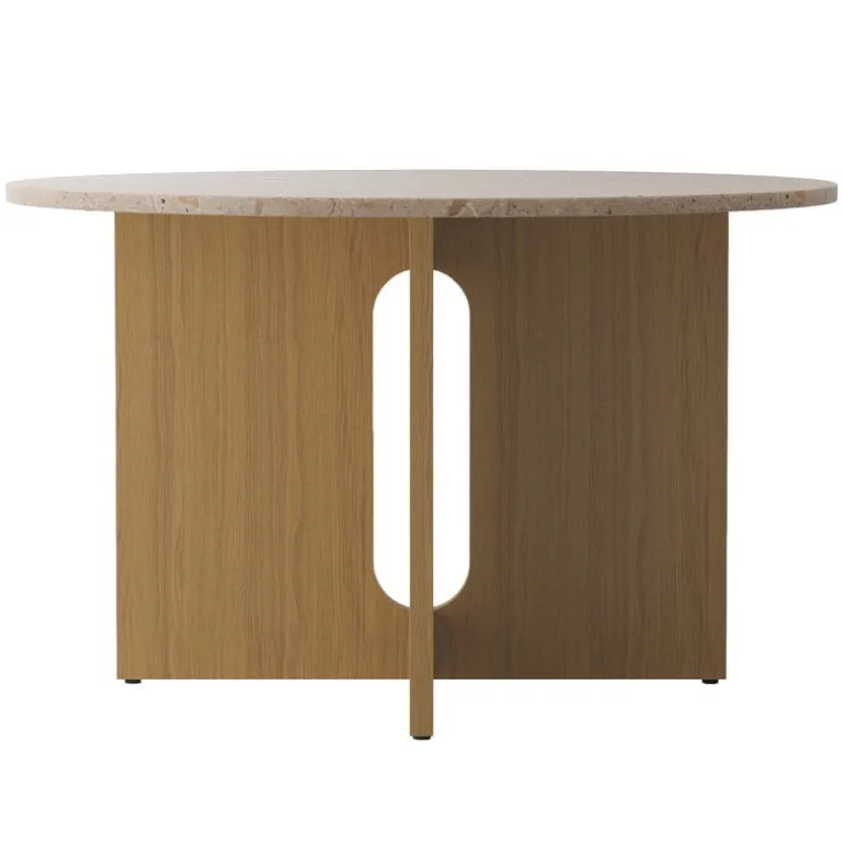 Audo Copenhagen Androgyne dining table 120 cm, oak - Kunis Breccia stone