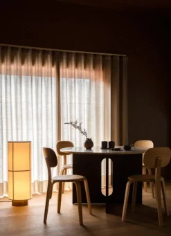 Audo Copenhagen Androgyne dining table 120 cm, oak - Kunis Breccia stone