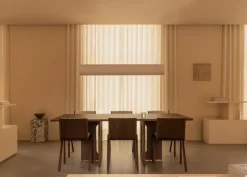 Audo Copenhagen Androgyne dining table, 210 x 100 cm, dark stained oak