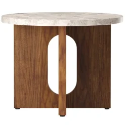 Audo Copenhagen Androgyne side table, 50 cm, walnut - Kunis Breccia