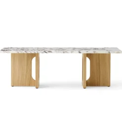 Audo Copenhagen Androgyne lounge table, oak - Calacatta Viola marble