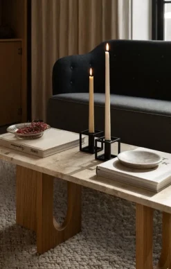 Audo Copenhagen Androgyne lounge table, oak - Kunis Breccia stone