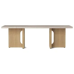 Audo Copenhagen Androgyne lounge table, oak - Kunis Breccia stone