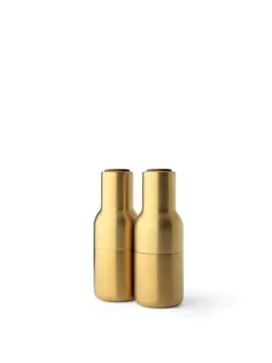 Audo Copenhagen Bottle Grinder, 2 pcs, brushed brass - walnut