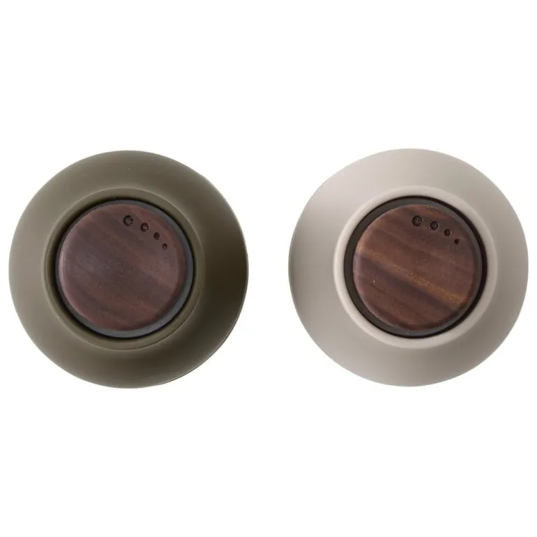 Audo Copenhagen Bottle Grinder 2 pcs, small, hunting green-beige-walnut