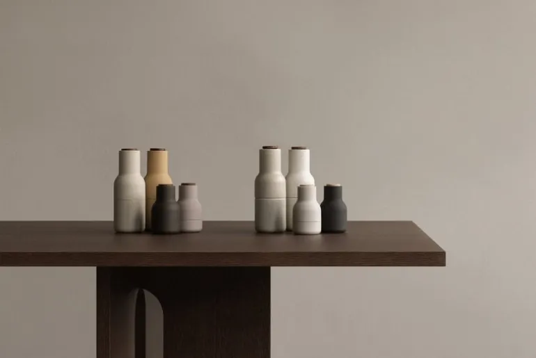 Audo Copenhagen Bottle Grinder 2 pcs, small, hunting green-beige-walnut