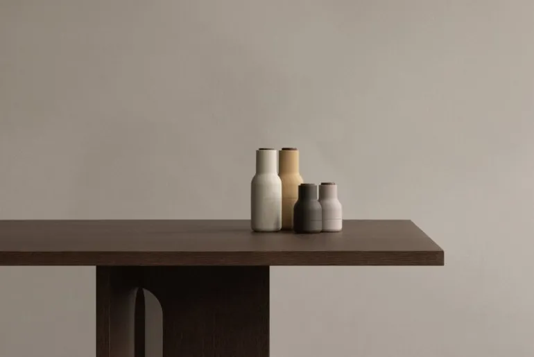 Audo Copenhagen Bottle Grinder 2 pcs, small, hunting green-beige-walnut