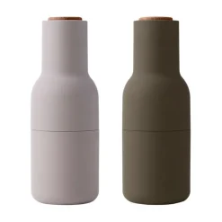 Audo Copenhagen Bottle Grinder 2 pcs, hunting green-beige-walnut