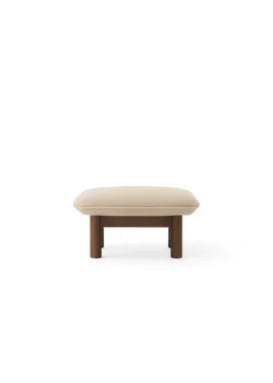 Audo Copenhagen Brasilia ottoman, dark stained oak - Bouclé 02