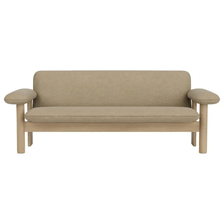 Audo Copenhagen Brasilia sofa, 2-seater, dark stained oak - Bouclé 02
