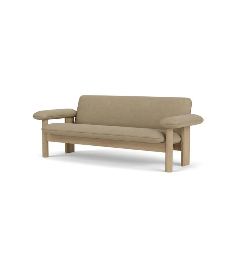 Audo Copenhagen Brasilia sofa, 2-seater, dark stained oak - Bouclé 02