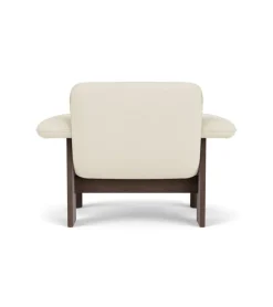 Audo Copenhagen Brasilia lounge chair, low back, dark stained oak - Baru white 0200