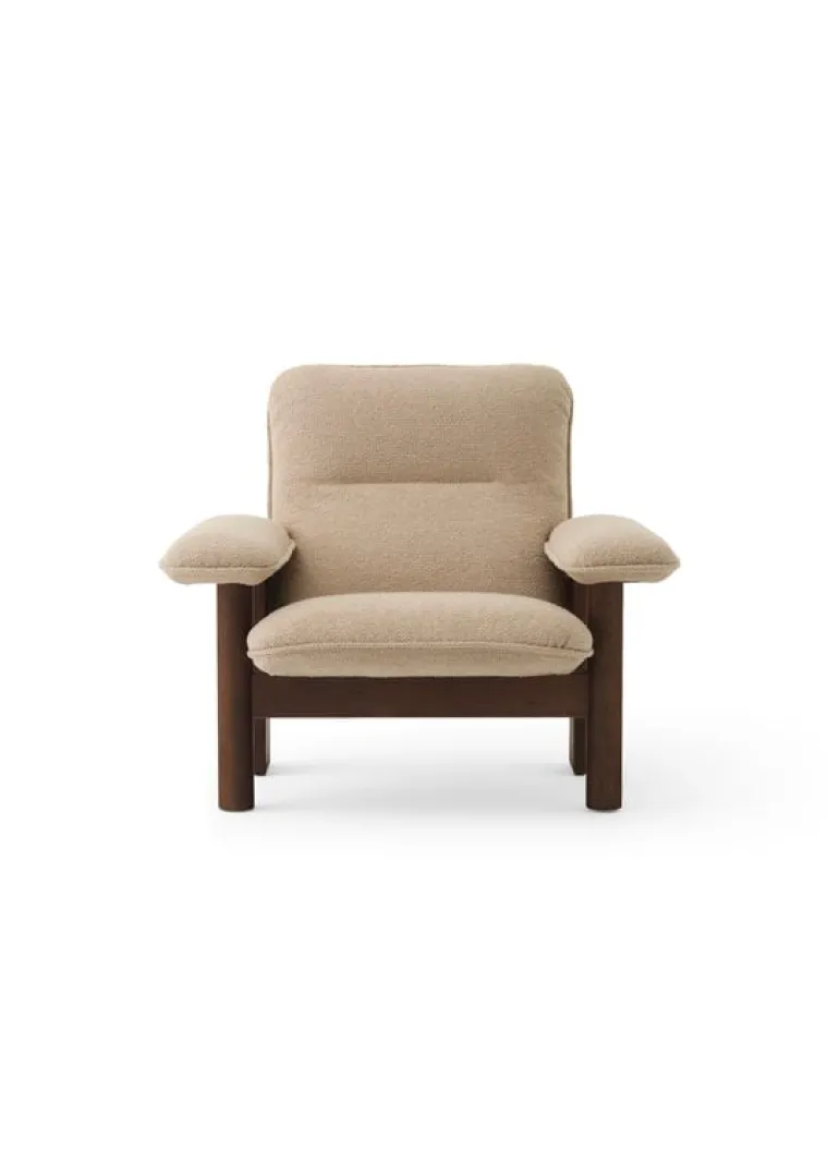 Audo Copenhagen Brasilia lounge chair, walnut - Bouclé 02