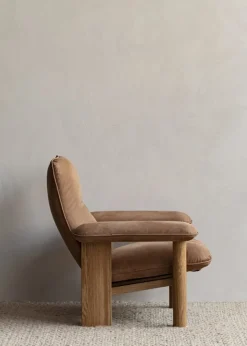 Audo Copenhagen Brasilia lounge chair, oak - Dunes Camel leather