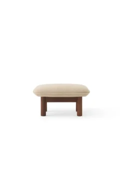 Audo Copenhagen Brasilia ottoman, walnut - Bouclé 02