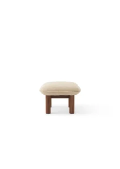 Audo Copenhagen Brasilia ottoman, walnut - Bouclé 02