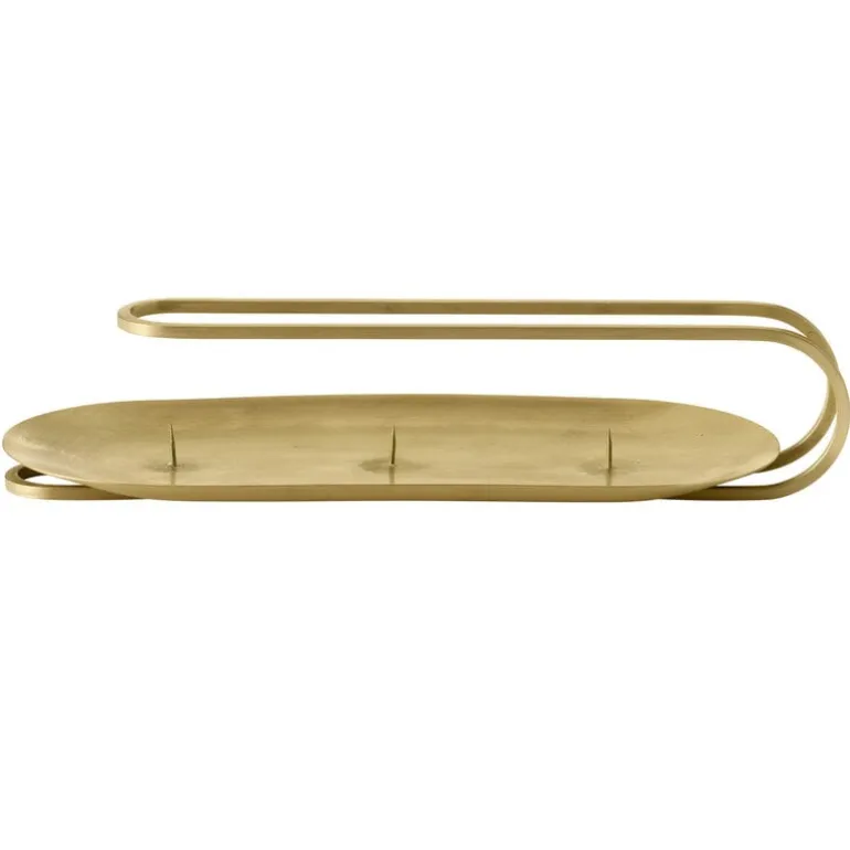 Audo Copenhagen Clip candle holder, 3-arm, brass