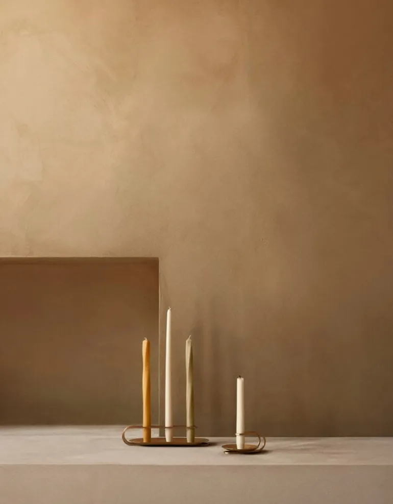 Audo Copenhagen Clip candle holder, 3-arm, brass