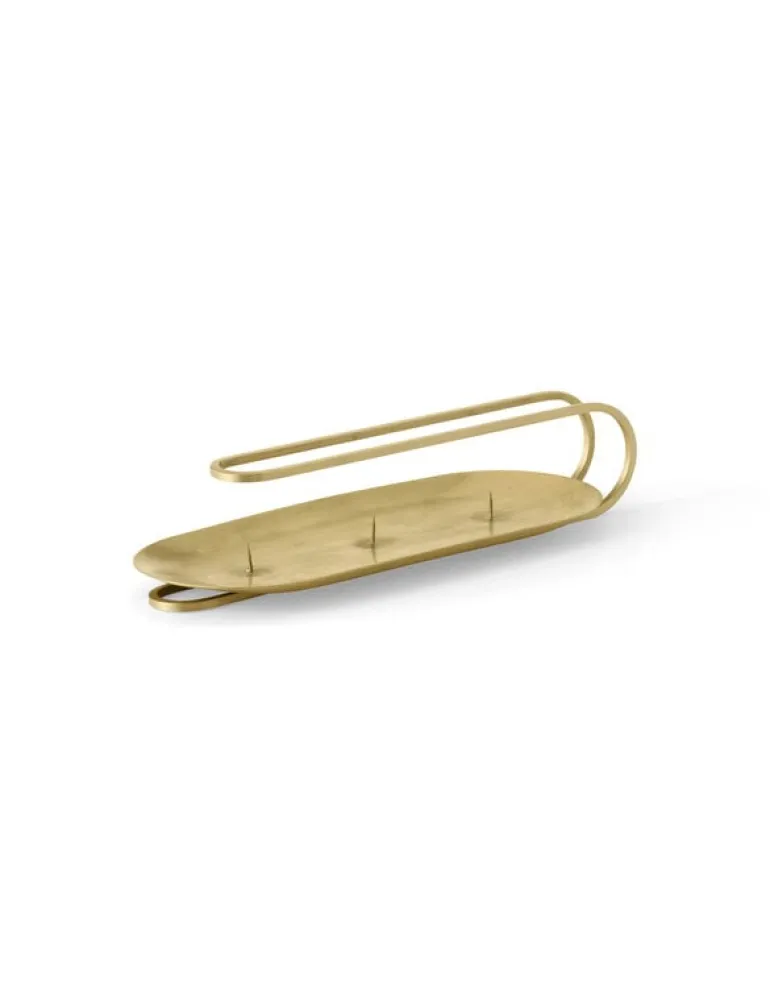 Audo Copenhagen Clip candle holder, 3-arm, brass