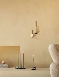 Audo Copenhagen Clip wall candle holder, 20 cm, black