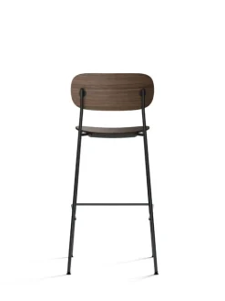 Audo Copenhagen Co bar chair 75,5 cm, black steel - dark stained oak