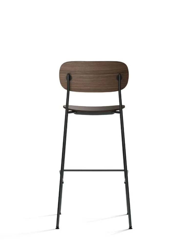 Audo Copenhagen Co bar chair 75,5 cm, black steel - dark stained oak