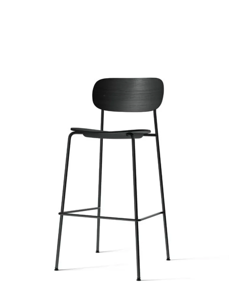 Audo Copenhagen Co bar chair 75,5 cm, black steel - black oak