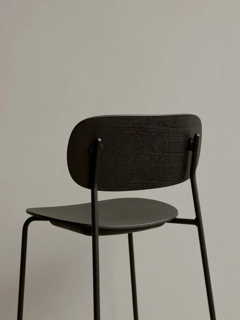 Audo Copenhagen Co bar chair 75,5 cm, black steel - black oak