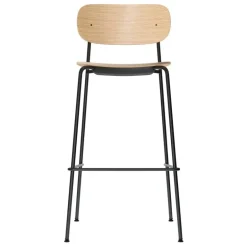 Audo Copenhagen Co bar chair 75,5 cm, black steel - oak
