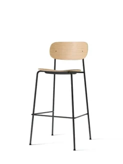 Audo Copenhagen Co bar chair 75,5 cm, black steel - oak