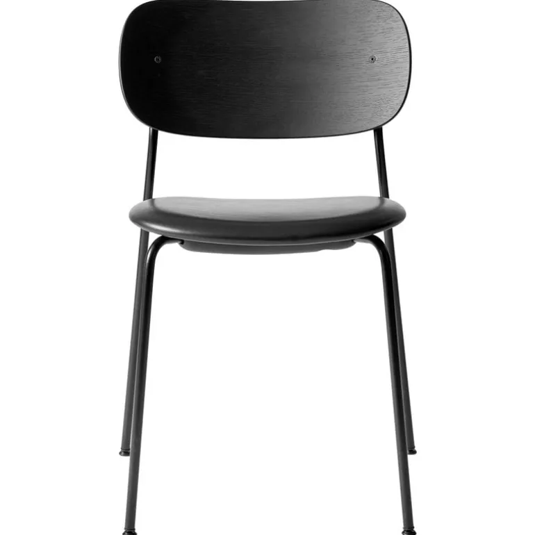 Audo Copenhagen Co Chair, black oak - black leather