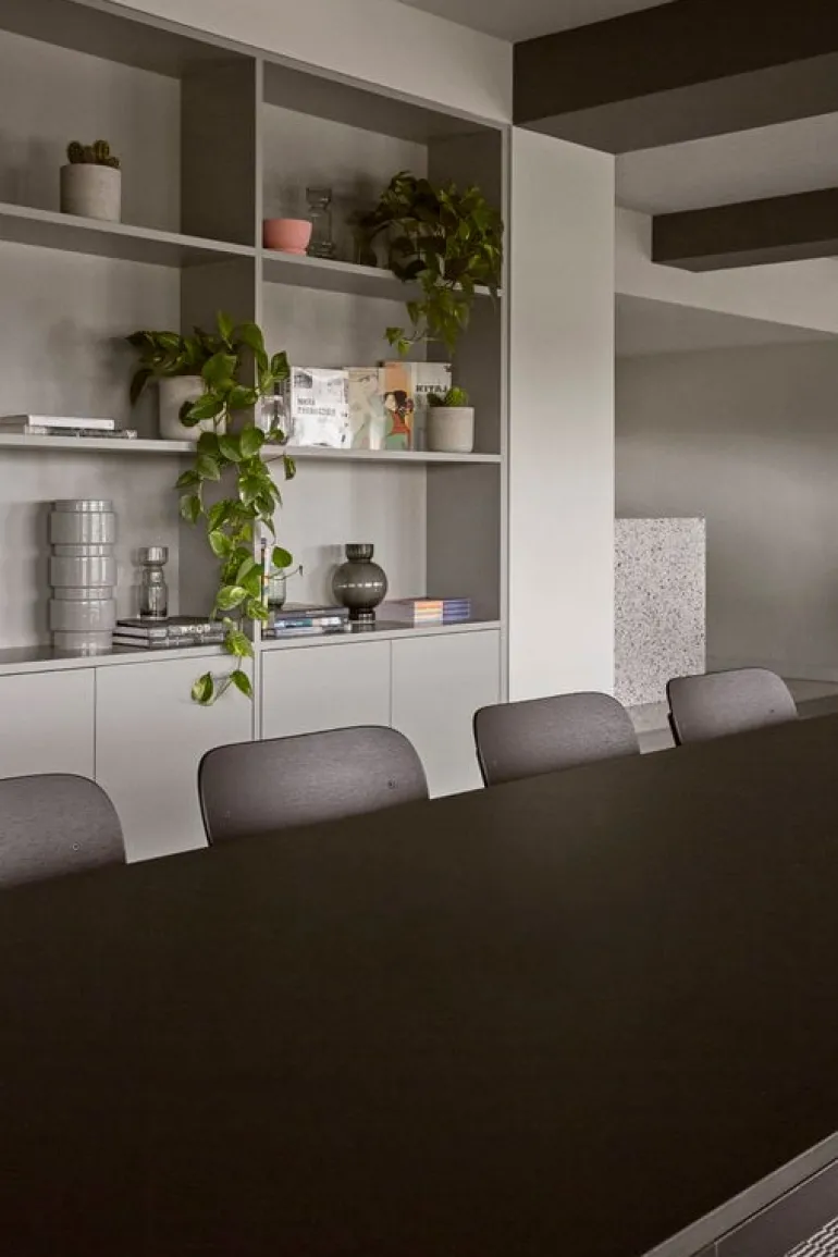 Audo Copenhagen Co Chair, black oak - black leather