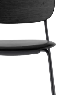 Audo Copenhagen Co Chair, black oak - black leather