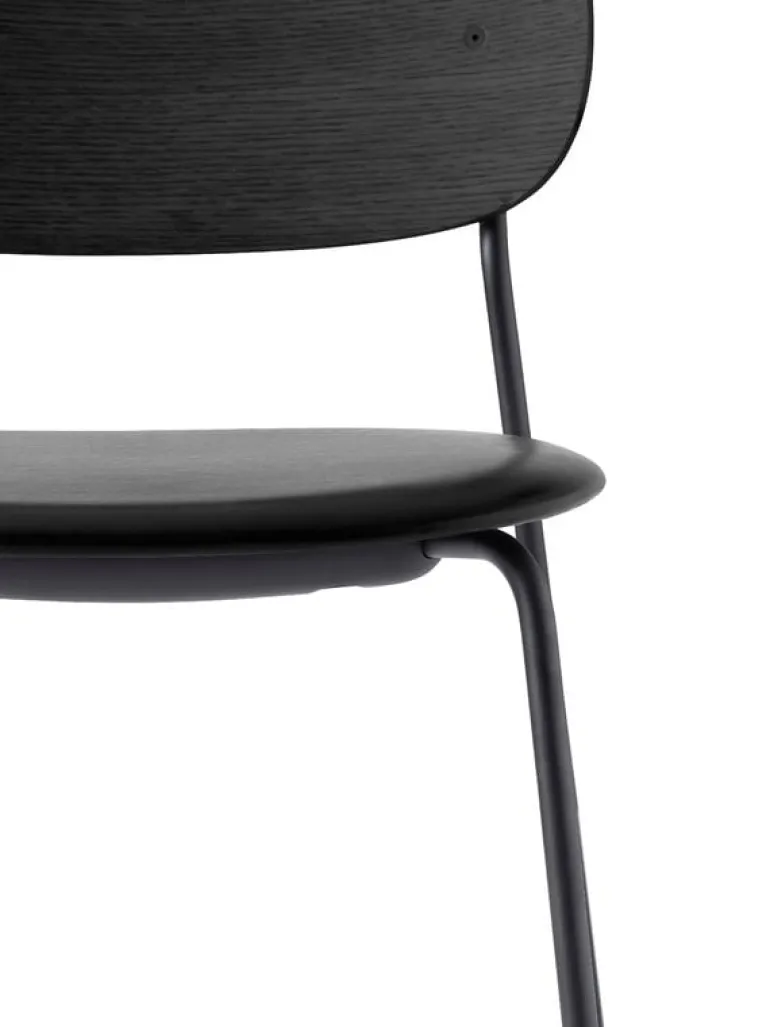 Audo Copenhagen Co Chair, black oak - black leather