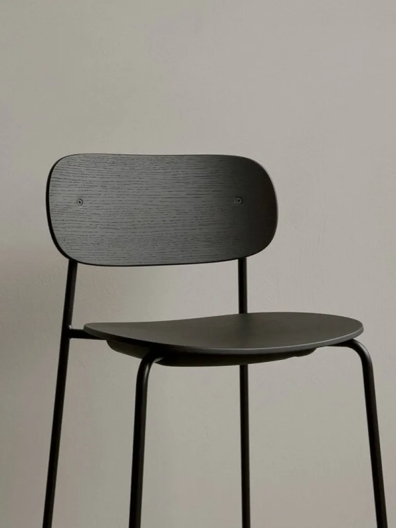 Audo Copenhagen Co counter chair 65,5 cm, black steel - black oak
