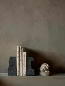 Audo Copenhagen Converge bookends, lava stone