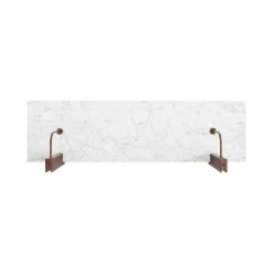 Audo Copenhagen Corbel shelf, large, dark stained oak - Carrara marble