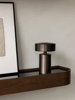 Audo Copenhagen Epoch shelf with rack 118, dark stained oak - black