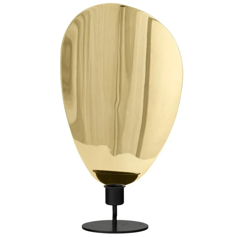 Audo Copenhagen Flambeau candleholder, 30 cm, black - brass