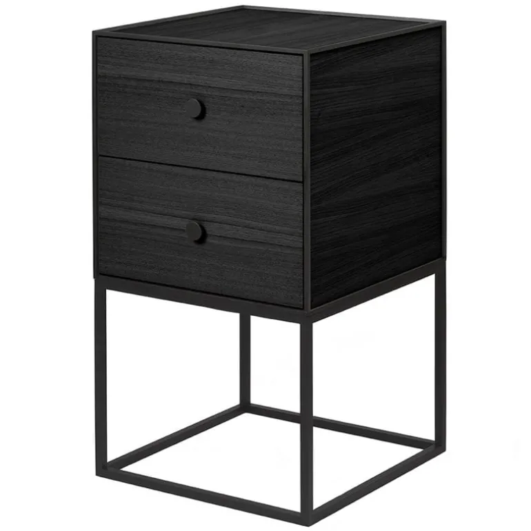 Audo Copenhagen Frame 35 sideboard with 2 drawers, black stained ash