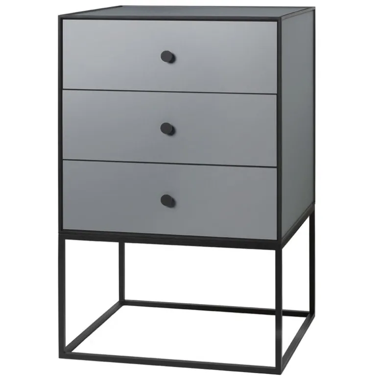 Audo Copenhagen Frame 49 sideboard with 3 drawers, dark grey