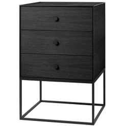 Audo Copenhagen Frame 49 sideboard with 3 drawers, black stained ash