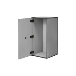 Audo Copenhagen Frame 70 with door, 2 shelves, dark grey