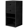 Audo Copenhagen Frame 70 with shelf, 2 drawers, black stained ash